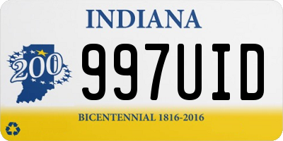 IN license plate 997UID