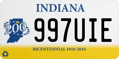 IN license plate 997UIE