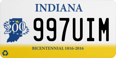 IN license plate 997UIM