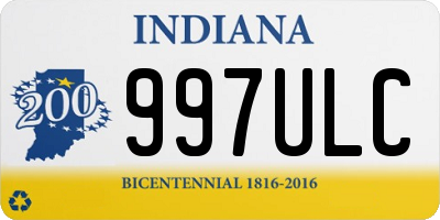 IN license plate 997ULC