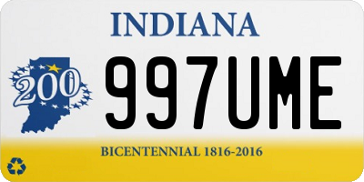 IN license plate 997UME