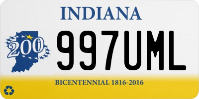 IN license plate 997UML