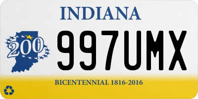 IN license plate 997UMX