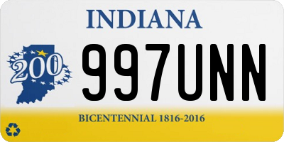 IN license plate 997UNN