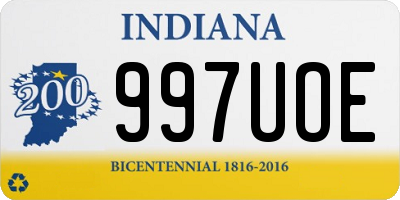 IN license plate 997UOE