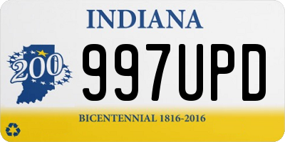 IN license plate 997UPD