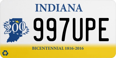 IN license plate 997UPE