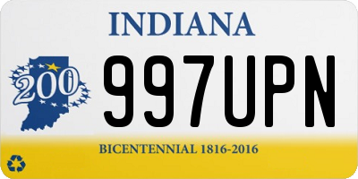 IN license plate 997UPN