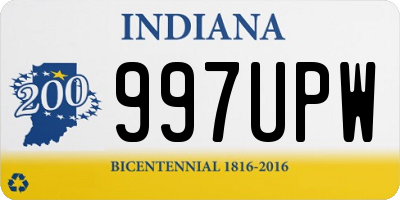 IN license plate 997UPW