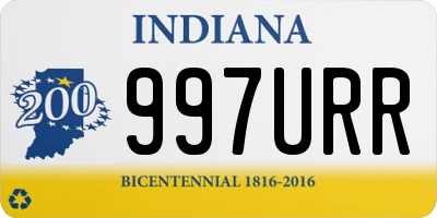 IN license plate 997URR