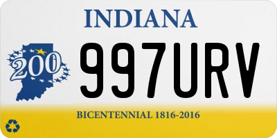 IN license plate 997URV