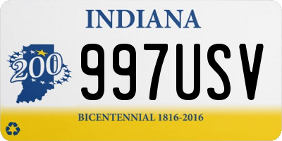 IN license plate 997USV