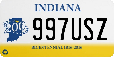 IN license plate 997USZ