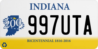 IN license plate 997UTA