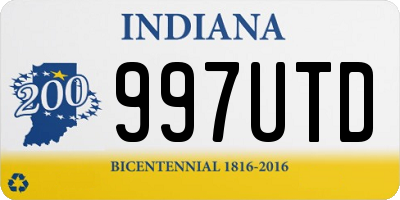 IN license plate 997UTD