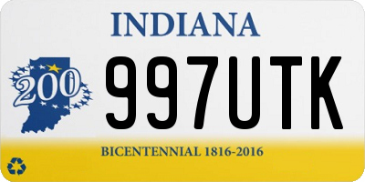 IN license plate 997UTK