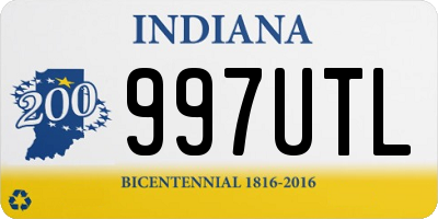 IN license plate 997UTL