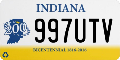 IN license plate 997UTV