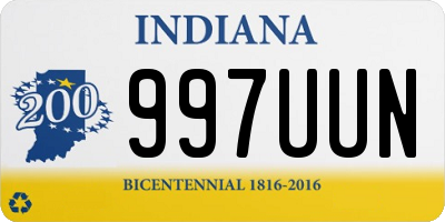 IN license plate 997UUN