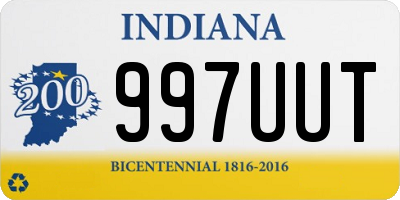 IN license plate 997UUT