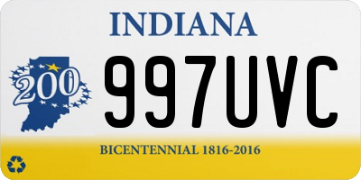 IN license plate 997UVC