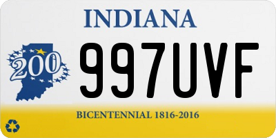 IN license plate 997UVF