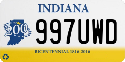 IN license plate 997UWD