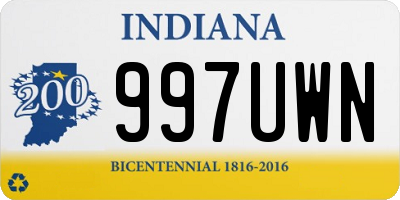 IN license plate 997UWN