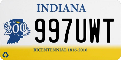 IN license plate 997UWT