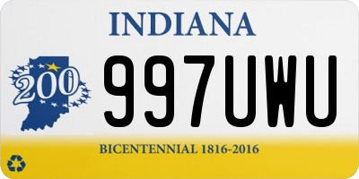 IN license plate 997UWU