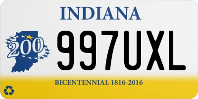 IN license plate 997UXL