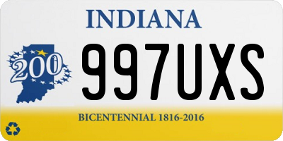 IN license plate 997UXS