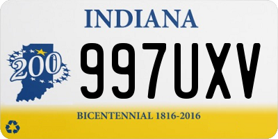 IN license plate 997UXV