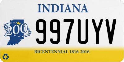 IN license plate 997UYV