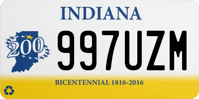 IN license plate 997UZM