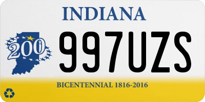 IN license plate 997UZS