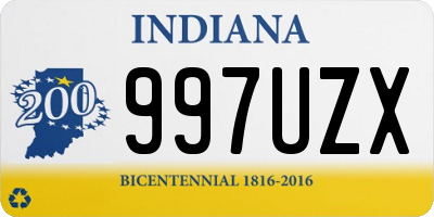 IN license plate 997UZX