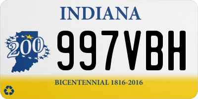 IN license plate 997VBH