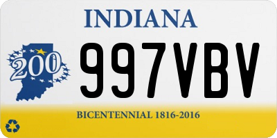 IN license plate 997VBV