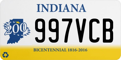 IN license plate 997VCB