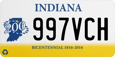 IN license plate 997VCH