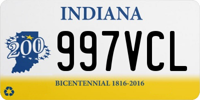 IN license plate 997VCL