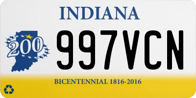 IN license plate 997VCN