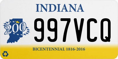 IN license plate 997VCQ