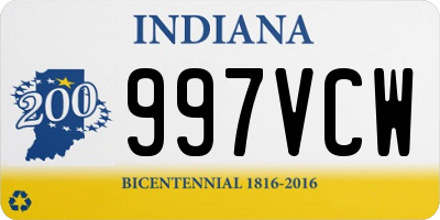 IN license plate 997VCW