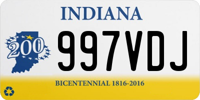 IN license plate 997VDJ