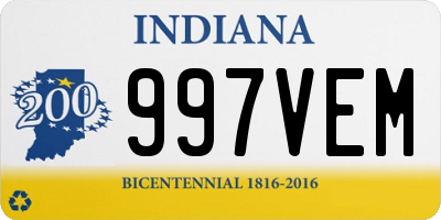 IN license plate 997VEM