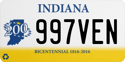 IN license plate 997VEN