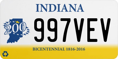 IN license plate 997VEV