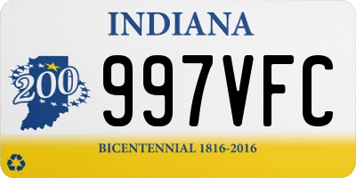 IN license plate 997VFC